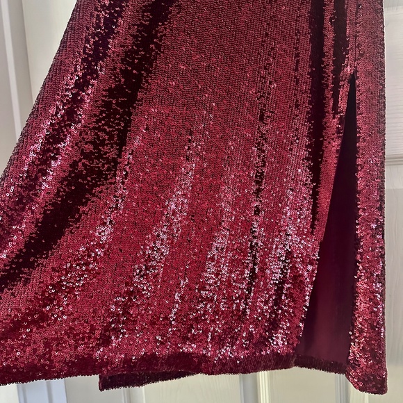 A.L.C. Jagger Sequin Midi Dress in Bordeaux - Picture 5 of 15